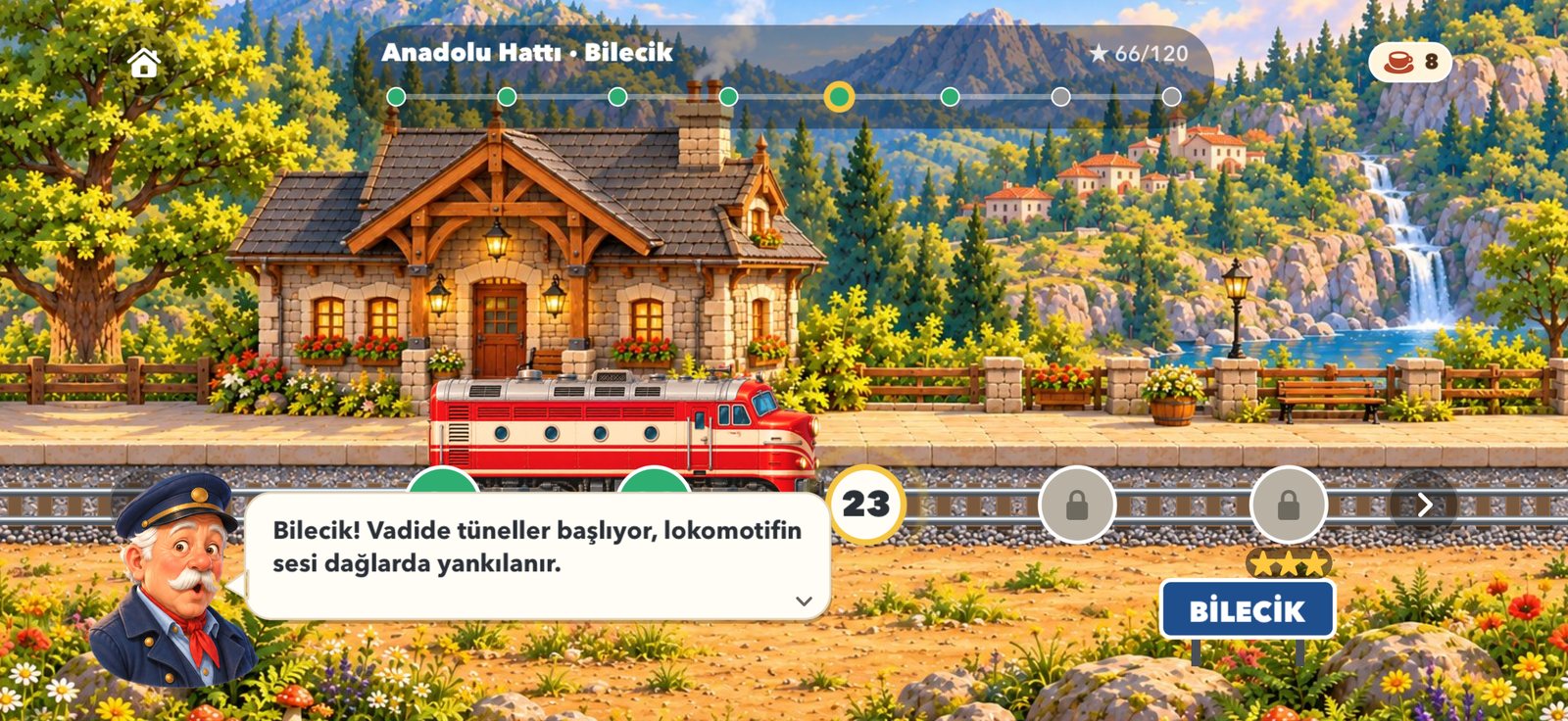 Anadolu Hattı haritasında Bilecik istasyonu, Behiç Dede konuşuyor